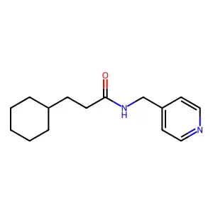 3-cyclohexyl-N-(pyridin-4-ylmethyl)propanamide structure