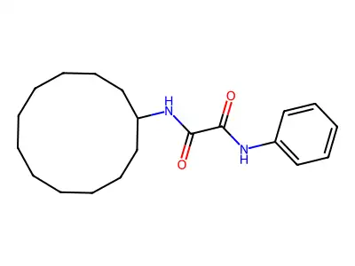 N-cyclododecyl-N'-phenyloxamide structure