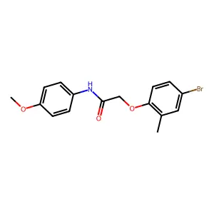 2-(4-bromo-2-methylphenoxy)-N-(4-methoxyphenyl)acetamide structure