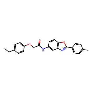 2-(4-ethylphenoxy)-N-[2-(4-methylphenyl)-1,3-benzoxazol-5-yl]acetamide structure