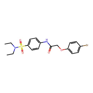 2-(4-bromophenoxy)-N-{4-[(diethylamino)sulfonyl]phenyl}acetamide structure