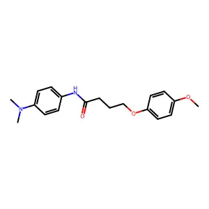 N-[4-(dimethylamino)phenyl]-4-(4-methoxyphenoxy)butanamide structure