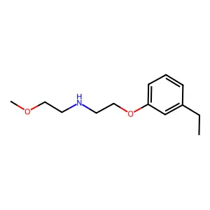 Ethanamine, N-[2-(3-ethylphenoxy)ethyl]-2-methoxy-(9CI) structure