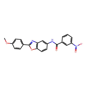 N-[2-(4-methoxyphenyl)-1,3-benzoxazol-5-yl]-3-nitrobenzamide structure