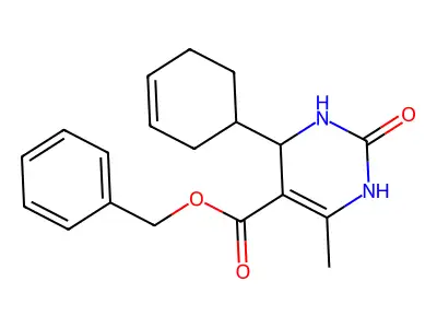 benzyl 4-(cyclohex-3-en-1-yl)-6-methyl-2-oxo-1,2,3,4-tetrahydropyrimidine-5-carboxylate structure