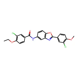 3-chloro-N-[2-(3-chloro-4-methoxyphenyl)-1,3-benzoxazol-5-yl]-4-ethoxybenzamide structure