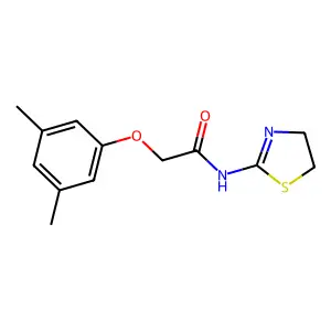 N-(4,5-dihydro-1,3-thiazol-2-yl)-2-(3,5-dimethylphenoxy)acetamide structure
