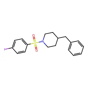 4-Benzyl-1-(4-iodophenyl)sulfonylpiperidine structure