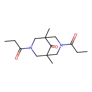 1,5-Dimethyl-3,7-dipropanoyl-3,7-diazabicyclo[3.3.1]nonan-9-one structure