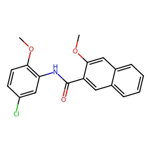 N-(5-chloro-2-methoxyphenyl)-3-methoxynaphthalene-2-carboxamide structure