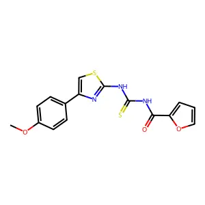N-[[4-(4-methoxyphenyl)-1,3-thiazol-2-yl]carbamothioyl]furan-2-carboxamide structure