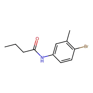 N-(4-bromo-3-methylphenyl)butanamide structure