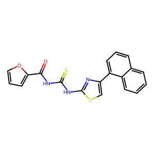 N-[(4-naphthalen-1-yl-1,3-thiazol-2-yl)carbamothioyl]furan-2-carboxamide structure