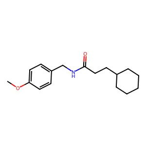 3-cyclohexyl-N-[(4-methoxyphenyl)methyl]propanamide structure