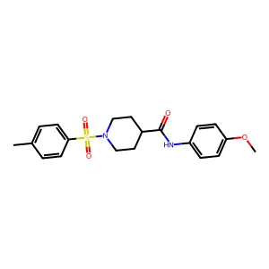 N-(4-methoxyphenyl)-1-[(4-methylphenyl)sulfonyl]-4-piperidinecarboxamide structure