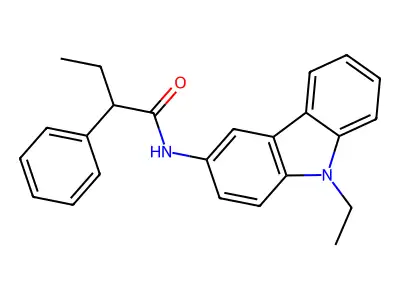 N-(9-ethyl-9H-carbazol-3-yl)-2-phenylbutanamide structure