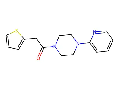 1-(4-(2-Pyridyl)piperazinyl)-2-(2-thienyl)ethan-1-one structure