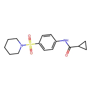 N-(4-piperidin-1-ylsulfonylphenyl)cyclopropanecarboxamide structure