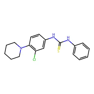 N-[3-chloro-4-(1-piperidinyl)phenyl]-N'-phenylthiourea structure