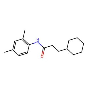3-cyclohexyl-N-(2,4-dimethylphenyl)propanamide structure