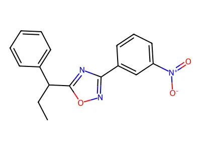 3-(3-Nitrophenyl)-5-(1-phenylpropyl)-1,2,4-oxadiazole structure