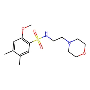 2-methoxy-4,5-dimethyl-N-(2-morpholin-4-ylethyl)benzenesulfonamide structure