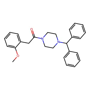 1-(4-Benzhydrylpiperazin-1-yl)-2-(2-methoxyphenyl)ethanone structure