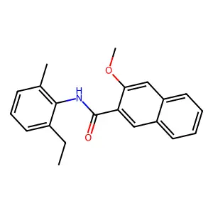 N-(2-ethyl-6-methylphenyl)-3-methoxynaphthalene-2-carboxamide structure