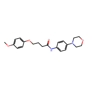 4-(4-methoxyphenoxy)-N-(4-morpholin-4-ylphenyl)butanamide structure