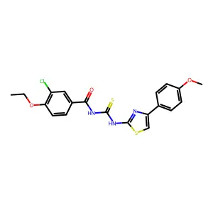 3-chloro-4-ethoxy-N-{[4-(4-methoxyphenyl)-1,3-thiazol-2-yl]carbamothioyl}benzamide structure