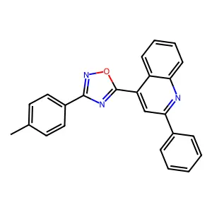 3-(4-Methylphenyl)-5-(2-phenylquinolin-4-yl)-1,2,4-oxadiazole structure