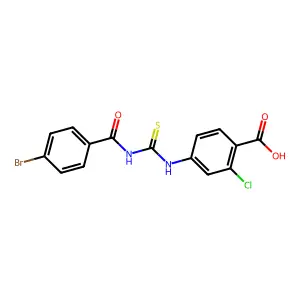 4-({[(4-Bromophenyl)carbonyl]carbamothioyl}amino)-2-chlorobenzoic acid structure