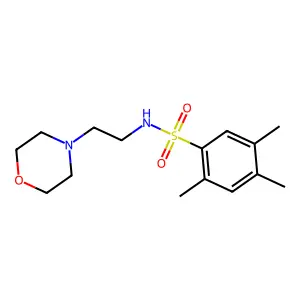 2,4,5-trimethyl-N-(2-morpholinoethyl)benzenesulfonamide structure