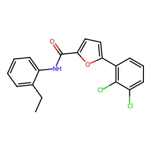 5-(2,3-dichlorophenyl)-N-(2-ethylphenyl)furan-2-carboxamide structure