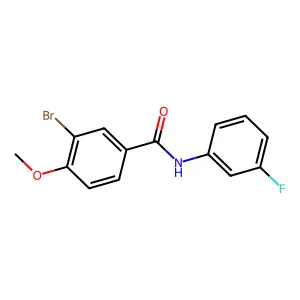 3-bromo-N-(3-fluorophenyl)-4-methoxybenzamide structure