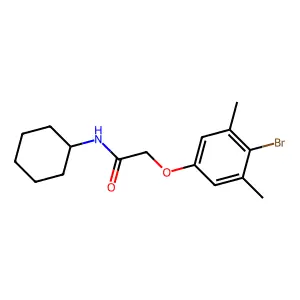 2-(4-bromo-3,5-dimethylphenoxy)-N-cyclohexylacetamide structure