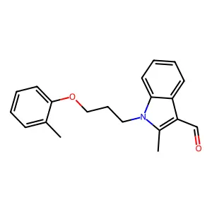 2-methyl-1-[3-(2-methylphenoxy)propyl]-1H-indole-3-carbaldehyde structure