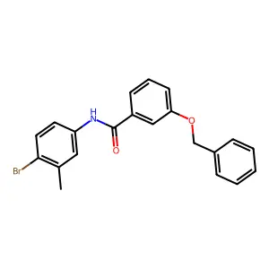 N-(4-bromo-3-methylphenyl)-3-phenylmethoxybenzamide structure