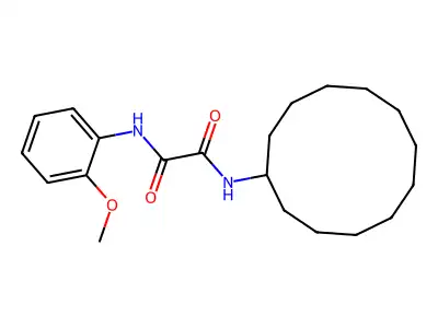 N-cyclododecyl-N'-(2-methoxyphenyl)oxamide structure