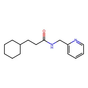 3-cyclohexyl-N-(pyridin-2-ylmethyl)propanamide structure