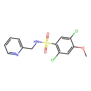 2,5-dichloro-4-methoxy-N-(2-pyridinylmethyl)benzenesulfonamide structure
