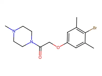 2-(4-Bromo-3,5-dimethylphenoxy)-1-(4-methylpiperazin-1-yl)ethanone structure