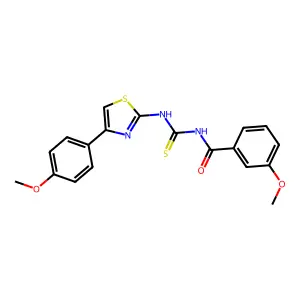 3-methoxy-N-[[4-(4-methoxyphenyl)-1,3-thiazol-2-yl]carbamothioyl]benzamide structure