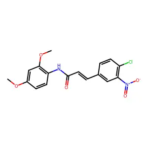 (E)-3-(4-chloro-3-nitrophenyl)-N-(2,4-dimethoxyphenyl)prop-2-enamide structure