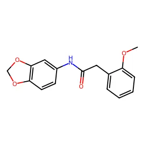 N-(1,3-benzodioxol-5-yl)-2-(2-methoxyphenyl)acetamide structure