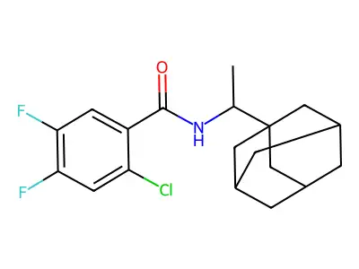 N-[1-(1-adamantyl)ethyl]-2-chloro-4,5-difluorobenzamide structure