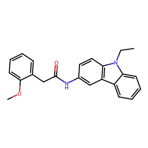 N-(9-ethylcarbazol-3-yl)-2-(2-methoxyphenyl)acetamide structure