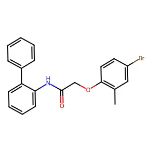 2-(4-bromo-2-methylphenoxy)-N-(2-phenylphenyl)acetamide structure