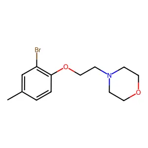 4-[2-(2-Bromo-4-methylphenoxy)ethyl]morpholine structure