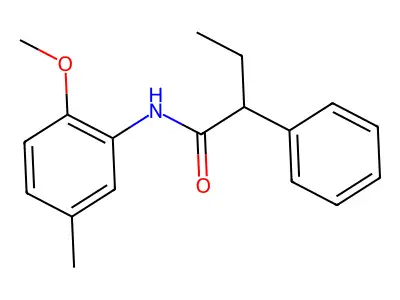N-(2-methoxy-5-methylphenyl)-2-phenylbutanamide structure